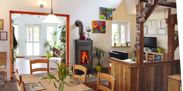 Wohn- Esszimmer in der Gemünder Mühle